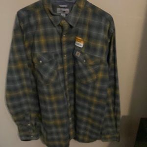 Carhartt long sleeve Rugged Flex XL bottom up with pearl snaps